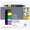 Sada obojstranných alkoholových popisovačov ProMarker - 12+1 ks, Manga Fantasy