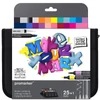 Sada obojstranných alkoholových popisovačov ProMarker – 25+1 ks, modern lettering, v puzdre na zips