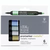 Sada alkoholových popisovačov ProMarker - 6 ks, metallic
