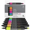 Sada obojstranných popisovačov ProMarker - 6 ks, neon
