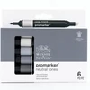 Sada obojstranných alkoholových popisovačov ProMarker - 6 ks, neutral tones