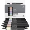 Sada obojstranných alkoholových popisovačov ProMarker - 6 ks, pastel tones