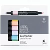Sada obojstranných alkoholových popisovačov ProMarker - 6 ks, pastel tones