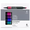 Sada obojstranných alkoholových popisovačov ProMarker - 6 ks, rich tones