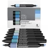 Sada obojstranných alkoholových popisovačov ProMarker - 6 ks, skyscape tones 1
