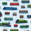 Obraz 1/2 - Patchworková tkanina - Robert Kaufman - All Aboard AKO-14089-195 bright