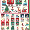 Patchworková tkanina - Makower - Christmas 22 Reprint Santa Express 2387-1 Advent, Panel, 60cm