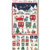 Patchworková tkanina - Makower - Christmas 22 Reprint Santa Express 2387-1 Advent, Panel, 60cm