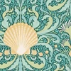 Obraz 1/7 - Patchworková tkanina - Tilda Cotton Beach - Scallop shell teal 100336