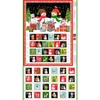 Obraz 1/4 - Patchworková tkanina - Makower - Christmas Santa Paws Cats advent 2477-1 Panel, 60cm