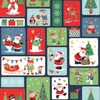 Obraz 1/3 - Patchwork anyag - Makower - Christmas 23 Santa Blocks  2583-1