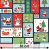 Obraz 3/3 - Patchworková tkanina - Makower - Christmas 23 Santa Blocks  2583-1 Panel, 30cm