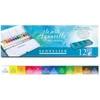 Sada akvarelových farieb Sennelier la petite Aquarelle – 12x1/2 panvičiek, kovová krabička