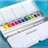 Sada akvarelových farieb Sennelier la petite Aquarelle – 12x1/2 panvičiek, kovová krabička