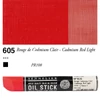Olejová farba v tvare tyčinky Sennelier Oil Stick, 38 ml - 605, cadmium red light