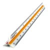 Trojuholníkové metrické pravítko 30 cm – 1:20, 1:25, 1:50, 1:75, 1:100, 1:125
