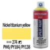 Akrylová farba v spreji na vodnej báze Talens Amsterdam, 400 ml - 274, nickel titanium yellow