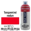 Akrylová farba v spreji na vodnej báze Talens Amsterdam, 400 ml - 317, transparent red medium