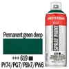 Akrylová farba v spreji na vodnej báze Talens Amsterdam, 400 ml - 619, permanent green deep