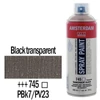 Akrylová farba v spreji na vodnej báze Talens Amsterdam, 400 ml - 745, black transparent
