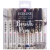Sada akvarelových popisovačov Talens Ecoline Brush Pen - 10 ks, Grey