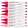 Sada obojstranných štetcových popisovačov Talens Pantone - 9 ks, Cool red
