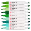 Sada obojstranných štetcových popisovačov Talens Pantone - 9 ks, Green