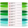 Sada obojstranných štetcových popisovačov Talens Pantone - 9 ks, Green