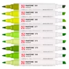 Sada obojstranných štetcových popisovačov Talens Pantone - 9 ks, Green yellow
