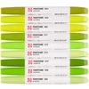 Sada obojstranných štetcových popisovačov Talens Pantone - 9 ks, Green yellow