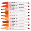 Sada obojstranných štetcových popisovačov Talens Pantone - 9 ks, Warm red