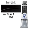 Olejová farba Talens Van Gogh, 20 ml - 701, ivory black