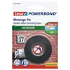 Obojstranná montážna páska Tesa 55750 Powerbond, vonkajšia, čierna, 19 mm x  1,5 m