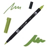 Obojstranný popisovač Tombow abt dual brush - 158, dark olive