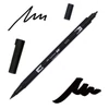 Obojstranný popisovač Tombow abt dual brush - N15, black