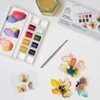 Sada akvarelových farieb Winsor&Newton Cotman Pocket Set, 8x1/2 panvičiek+ štetec- Floral