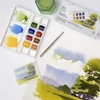 Sada akvarelových farieb Winsor&Newton Cotman Pocket Set, 8x1/2 panvičiek+ štetec - Landscape