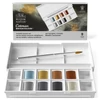 Sada akvarelových farieb Winsor&Newton Cotman Pocket Set, 8x1/2 panvičiek+ štetec- Metallic