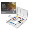 Winsor&Newton Professional akvarellfesték készlet, v panvičkách - 14x1/2 + štetec, Field set