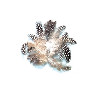 Perličkové perie, 4-8 cm, 3 g - prírodné