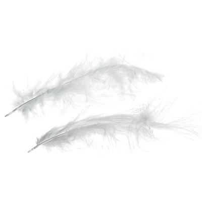 Marabu perie - biele, 8-10 cm, 22 ks/bal