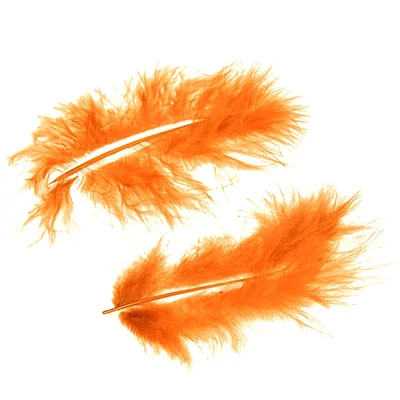 Marabu perie - oranžové, 8-10 cm, 22 ks/bal