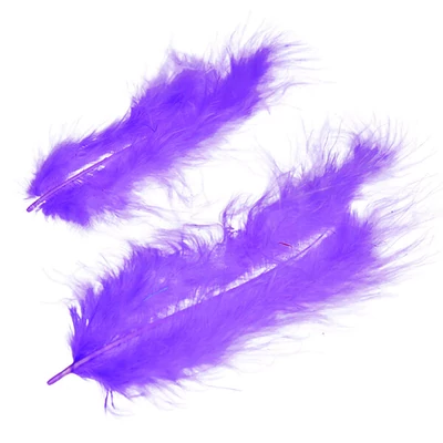 Marabu perie - fialové, 8-10 cm, 22 ks/bal