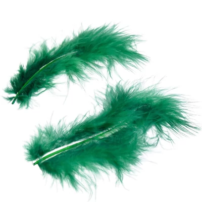 Marabu perie - tmavo zelené, 8-10 cm, 22 ks/bal