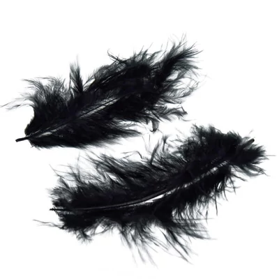 Marabu perie - čierne, 8-10 cm, 22 ks/bal