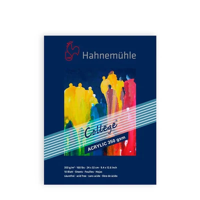 Akrylový maliarsky blok Hahnemühle College, 350 g, 10 listov - 24x32 cm