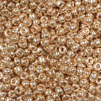 Koráliky, kovové, 2 mm - zlaté