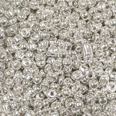 Koráliky, kovové, 2 mm - strieborné