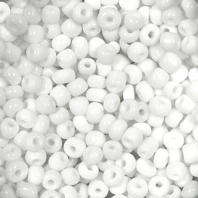 Koráliky, jednofarebné, 2 mm - biele