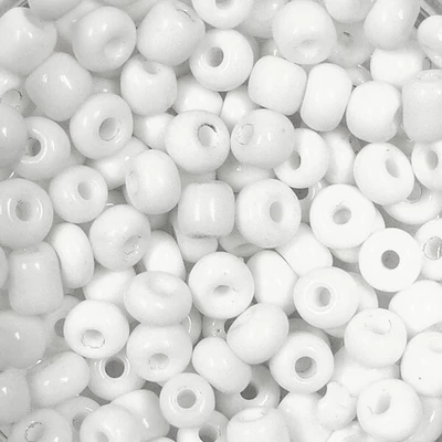 Koráliky, jednofarebné, 4 mm - biele